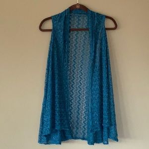 Brand new never worn sleeveless crochet cardigan
